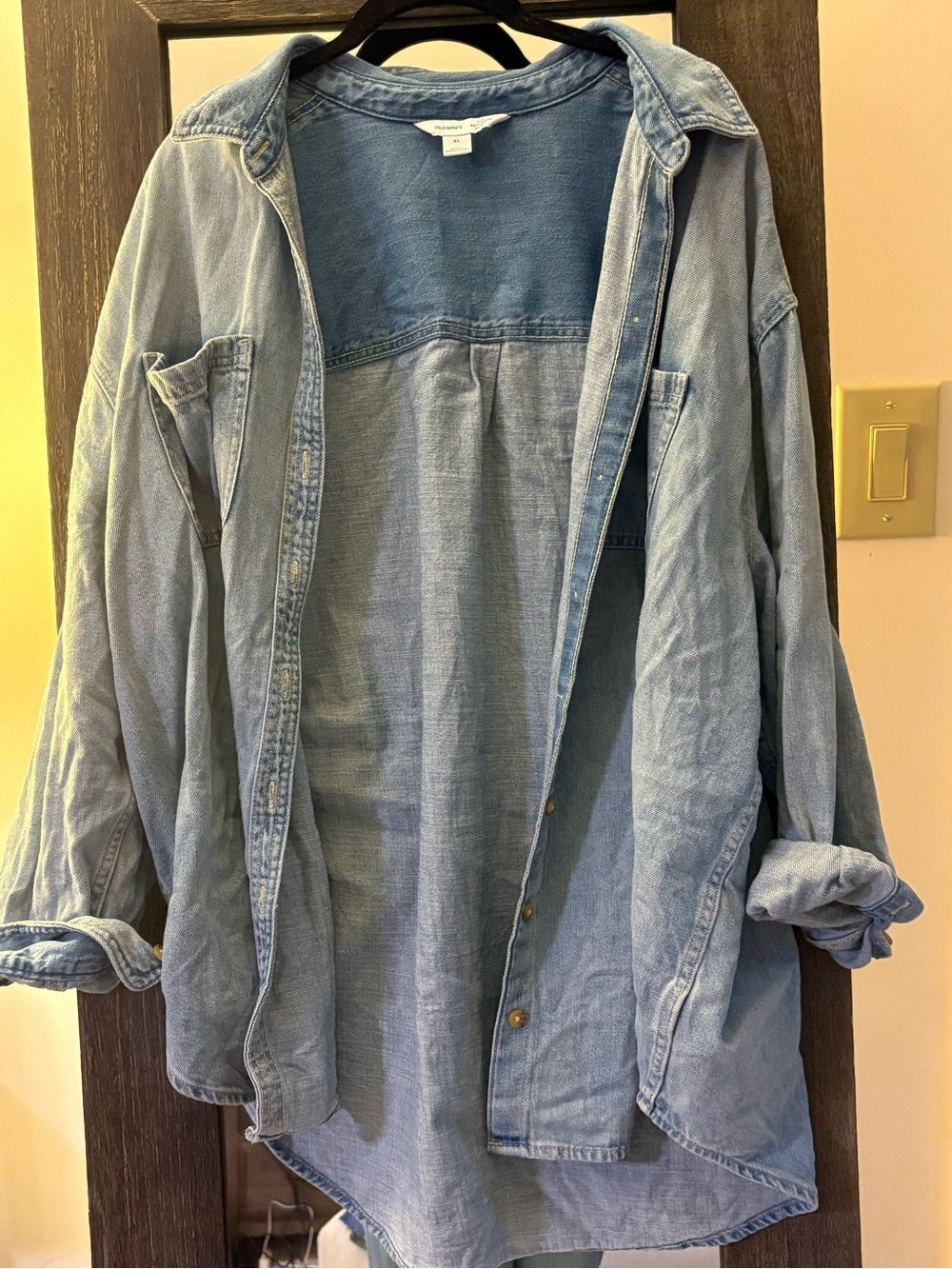 Old Navy Light Blue Denim oversized Button-Down Shirt